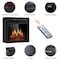 Edendirect 34'' Ventless Electric Fireplace Insert, Remote Control, Adjustable Led Flame Brightness M1804C - alternate 6